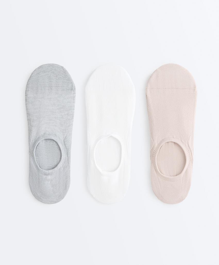 3 пары спортивных носков-следков из смесового полиамида