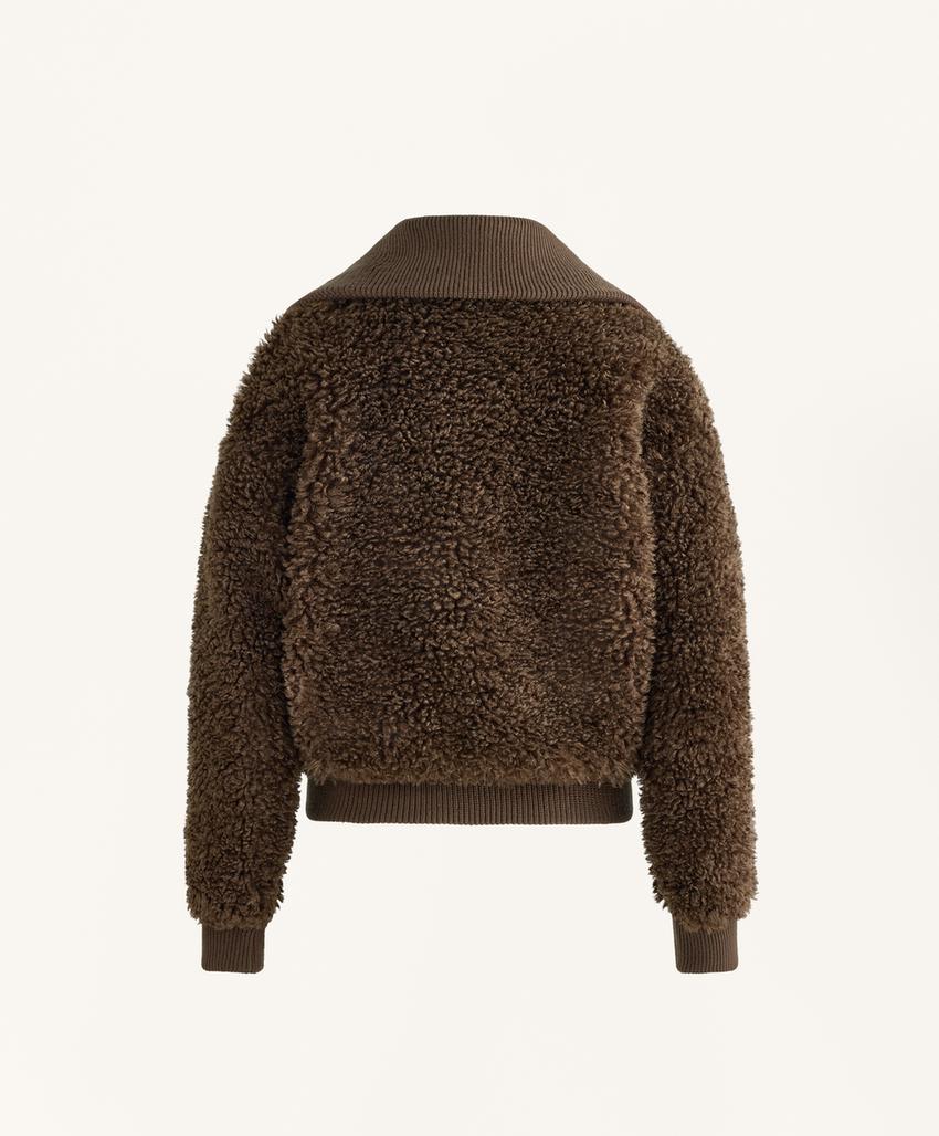 Текстурированная куртка из искусственного меха