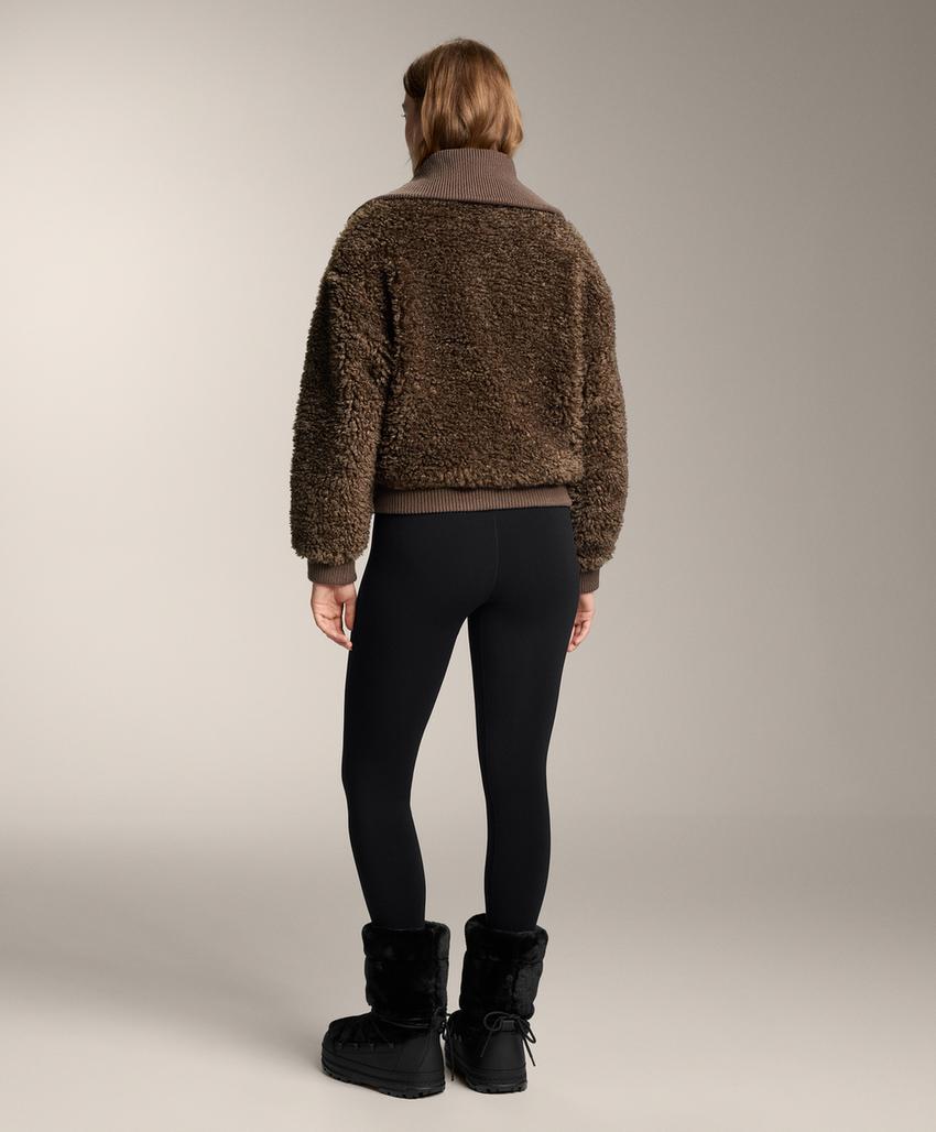 Текстурированная куртка из искусственного меха