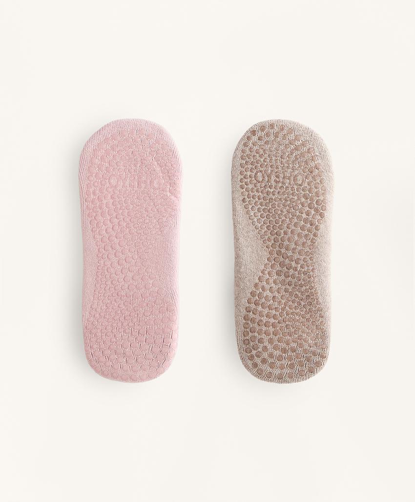 Носки для йоги и пилатеса из хлопкового микса с перекрестными ремешками, 2 пары