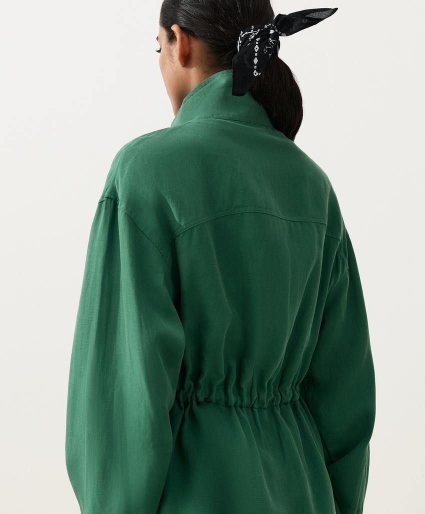 Куртка с присборенной талией из смеси лиоцелла и 24% льна