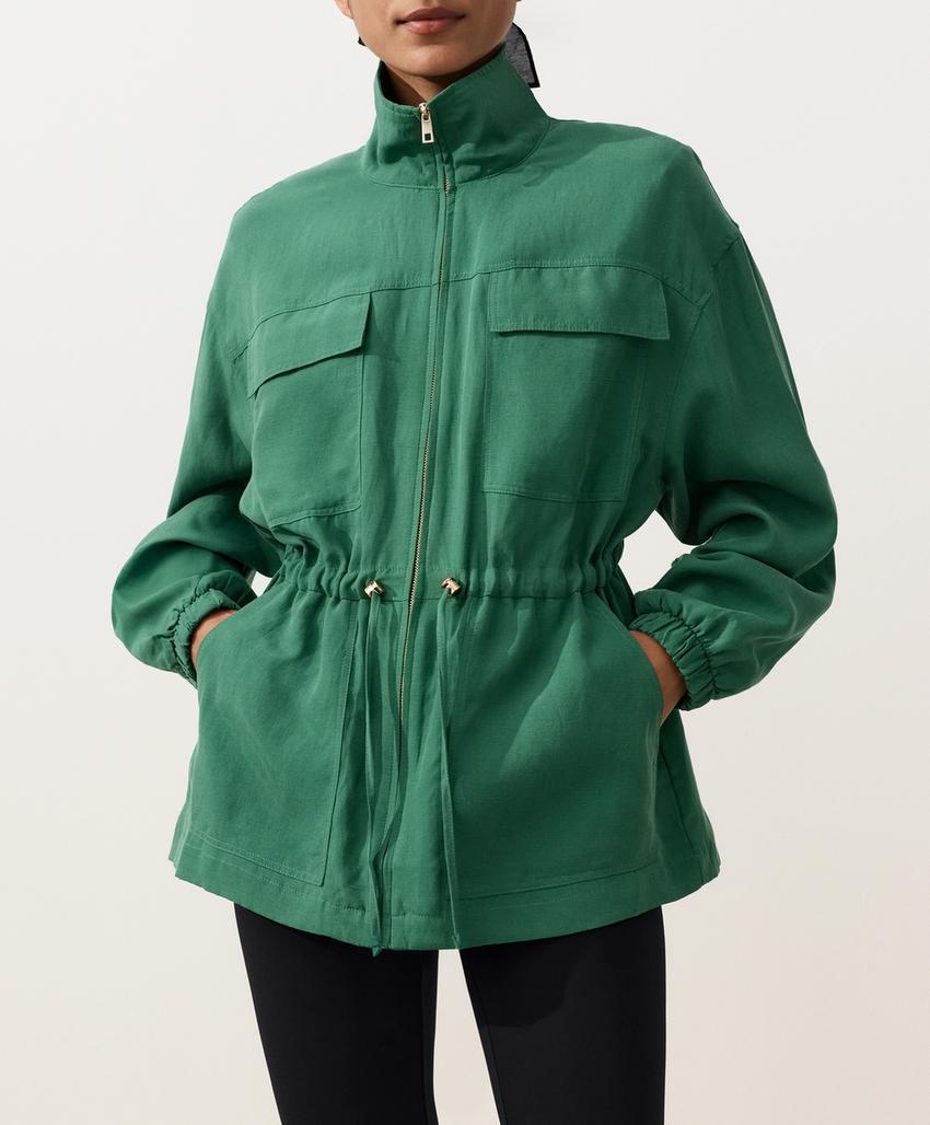 Куртка с присборенной талией из смеси лиоцелла и 24% льна