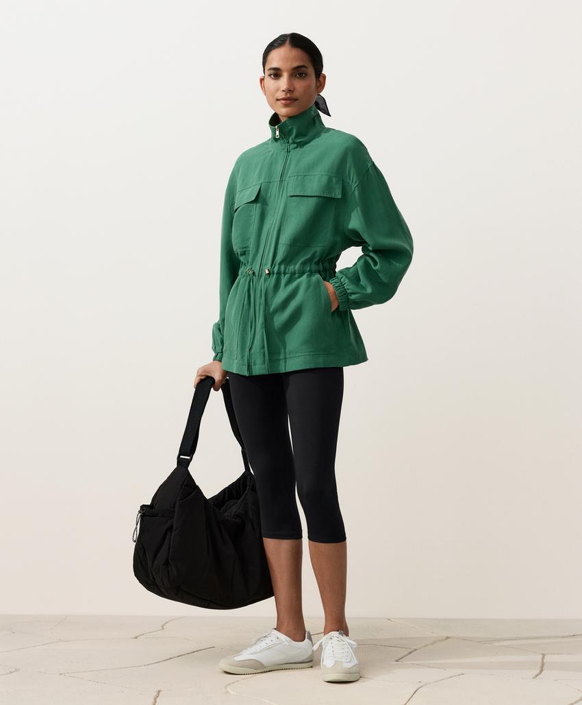 Куртка с присборенной талией из смеси лиоцелла и 24% льна