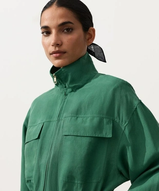 Куртка с присборенной талией из смеси лиоцелла и 24% льна- Заказать в России