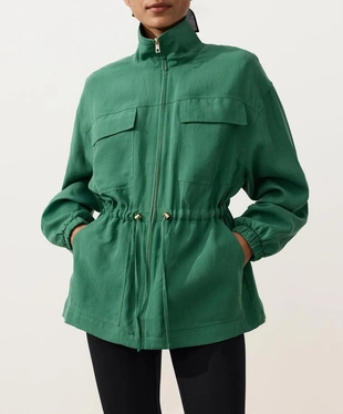Куртка с присборенной талией из смеси лиоцелла и 24% льна- Заказать в России
