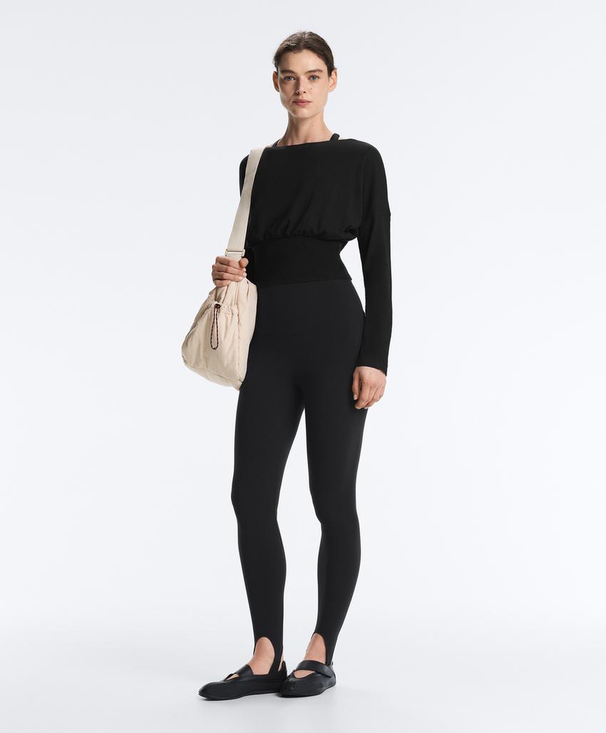 Футболка с приталенной талией из смесового хлопка