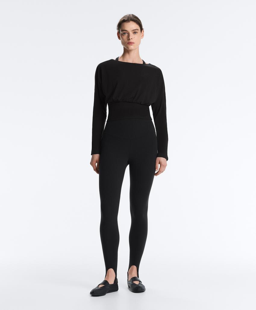 Футболка с приталенной талией из смесового хлопка