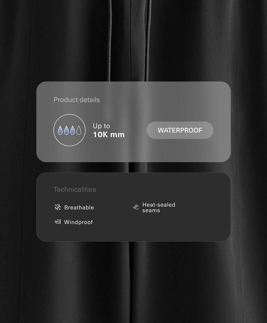 Прямые брюки с защитой от промокания 10k