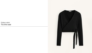 Топ на запах из смесового хлопка в рубчик- Заказать в России