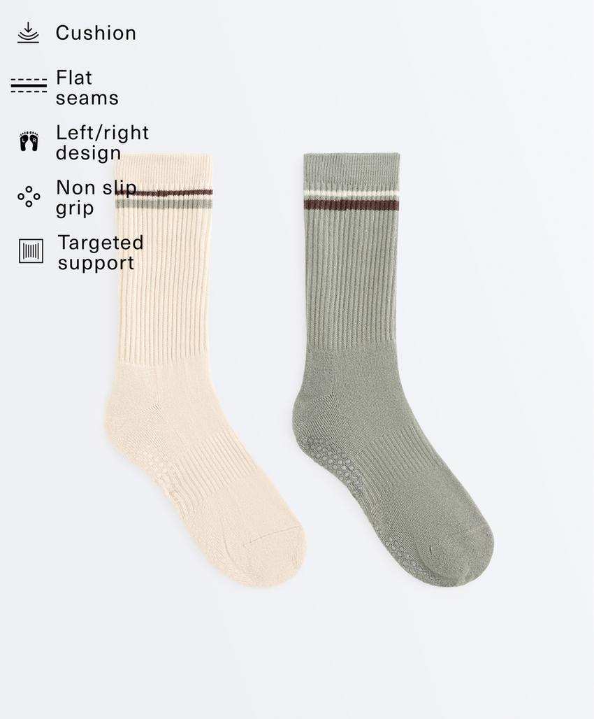 2 пары Classic носков из смесового хлопка для йоги и пилатеса