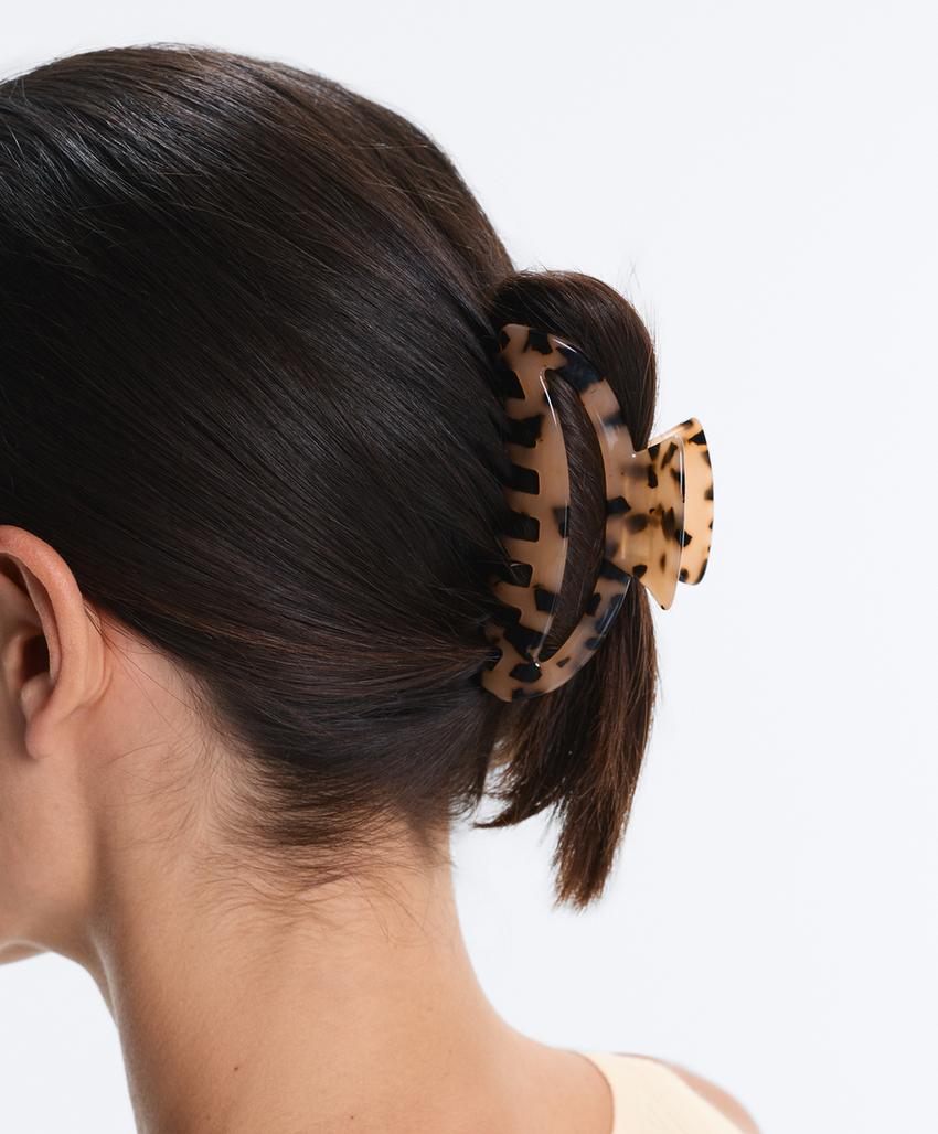 Большая заколка для волос черепаховой расцветки