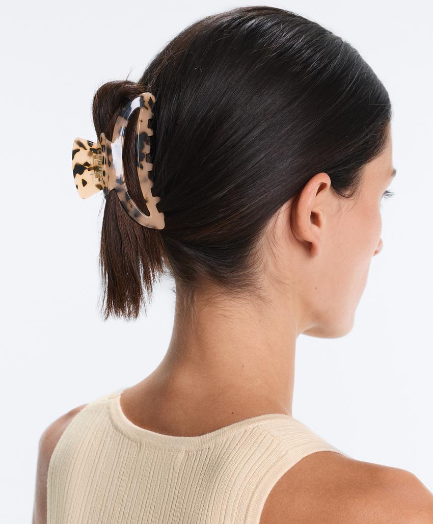 Большая заколка для волос черепаховой расцветки