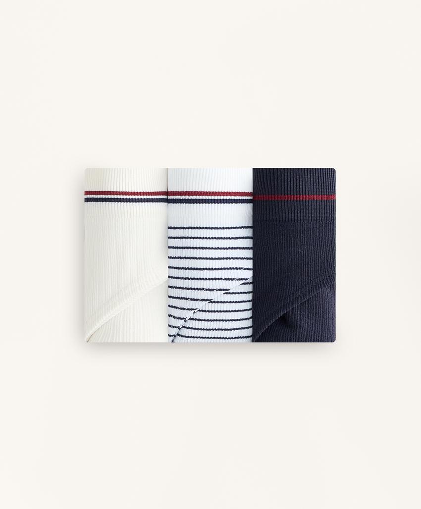 3 классических бесшовных трусов Seamless Rib Soft Touch