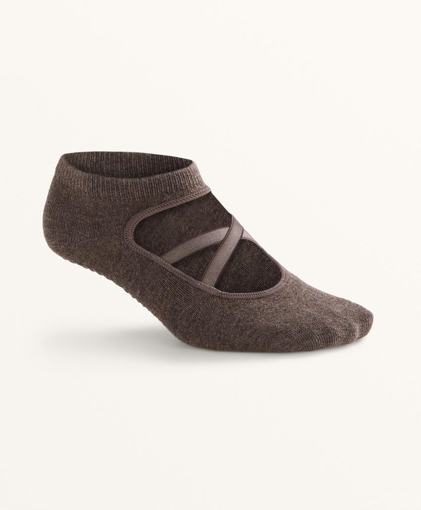 Носки для йоги и пилатес из хлопкового микса с перекрестными ремешками (2 пары)