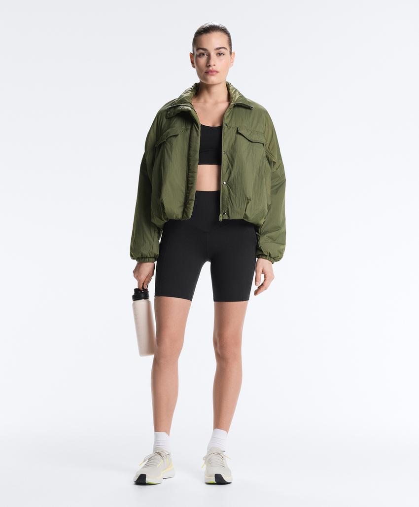 Лосины для велосипеда с высокой посадкой и карманом, 20 см