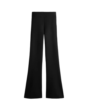 Расклешенные брюки с высокой посадкой и эффектом неопрена- Заказать в России