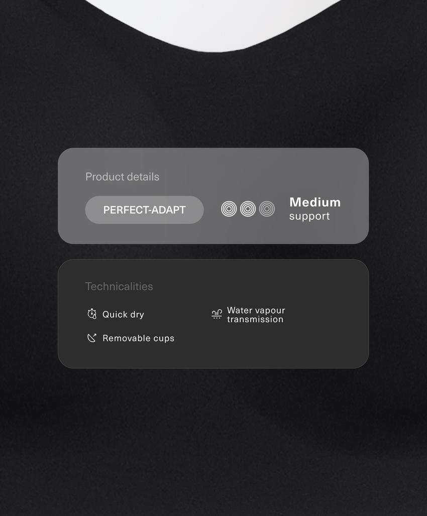 Спортивный бюстгальтер средней поддержки perfect-adapt с чашечками