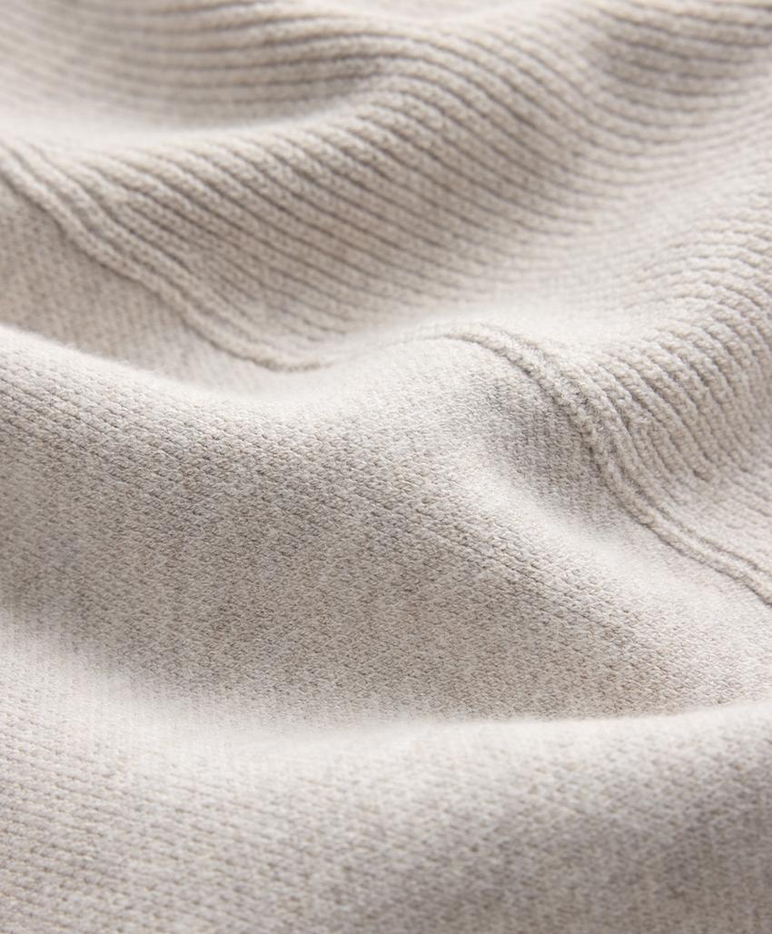 Вязаный свитер с высоким воротником и деталями Rib