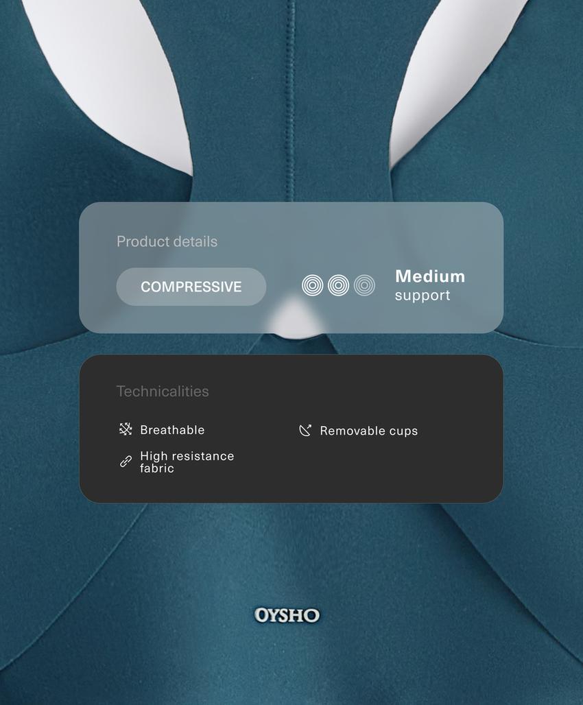 Сжимающий бюстгальтер средней поддержки с чашечками