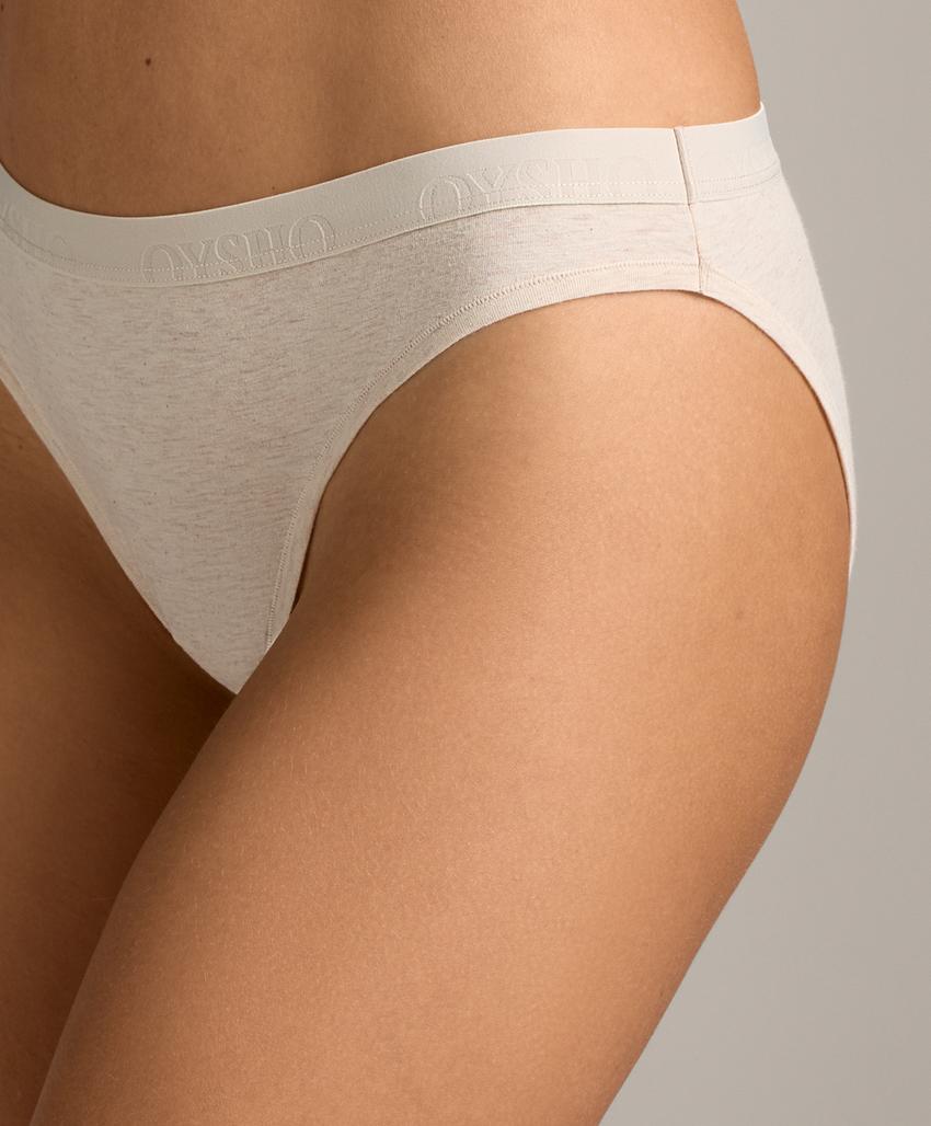 Тройной хлопковый комплект классических трусиков с логотипом