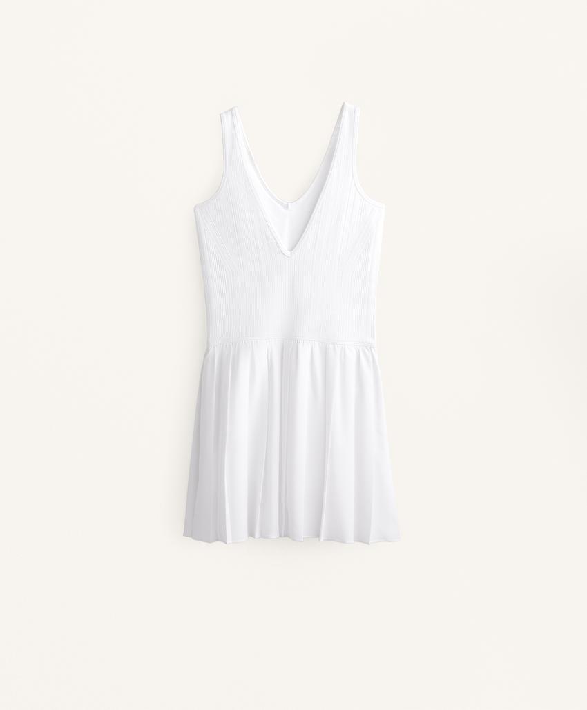 Плиссированное мини-платье