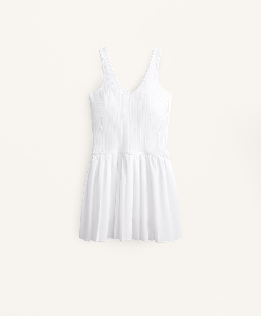 Плиссированное мини-платье