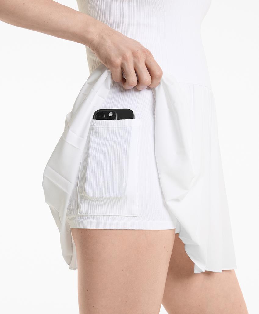 Плиссированное мини-платье