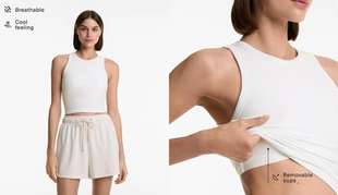 Удлиненная майка в рубчик из смесового модала- Заказать в России