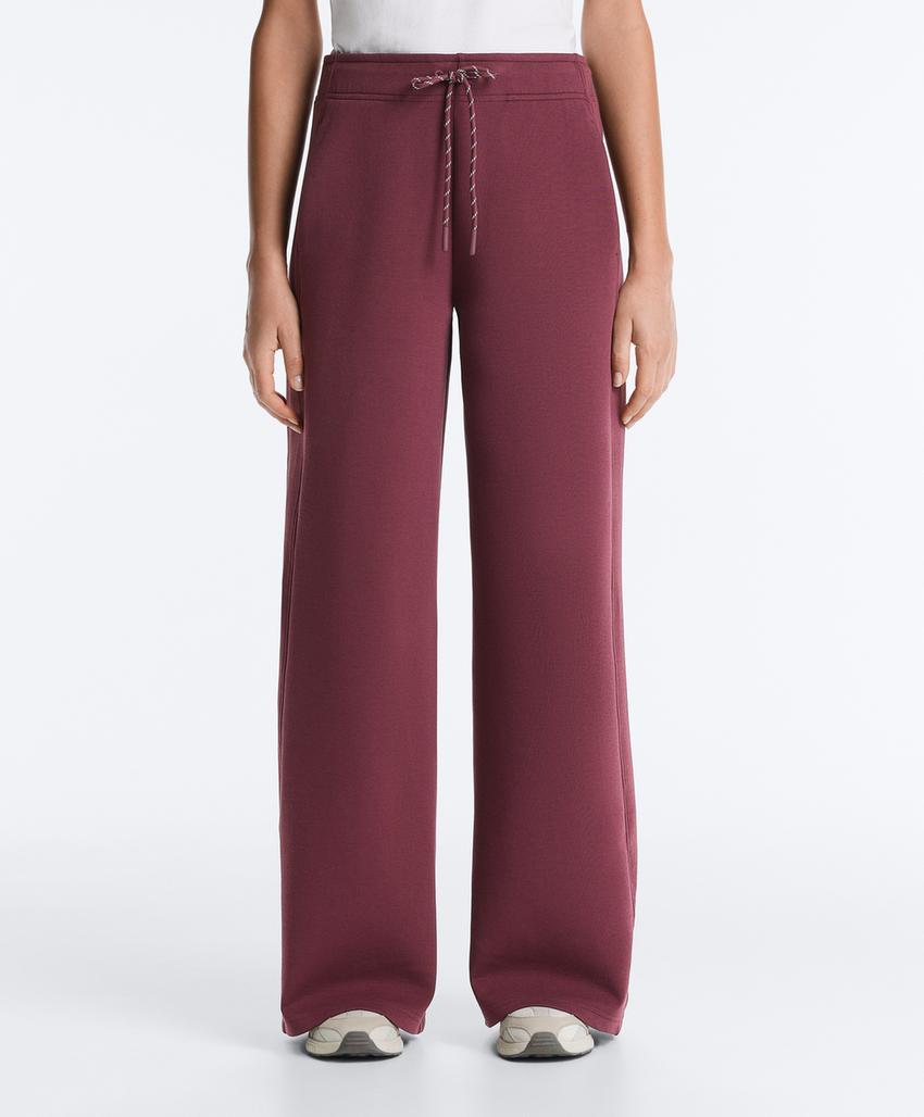 Брюки прямого кроя из хлопкового микса