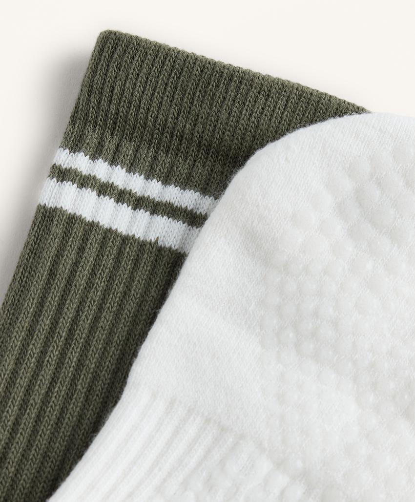 Набор из 2 пар классических носков для йоги и пилатес из хлопково-вискозного смесового материала