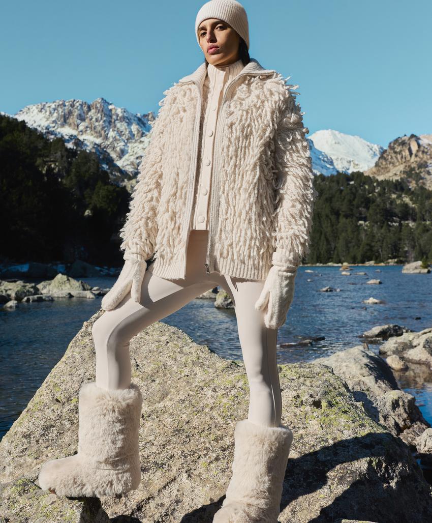 Теплые стильные безшовные лосины до щиколотки с высокой посадкой 70 см