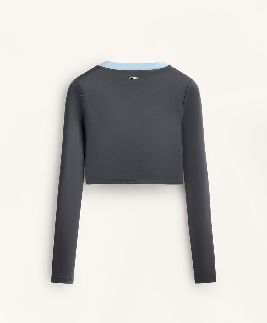 Футболка с длинным рукавом comfortlux с контрастной отделкой