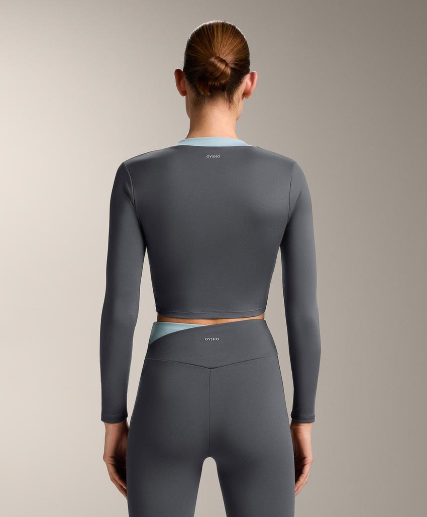 Футболка с длинным рукавом comfortlux с контрастной отделкой