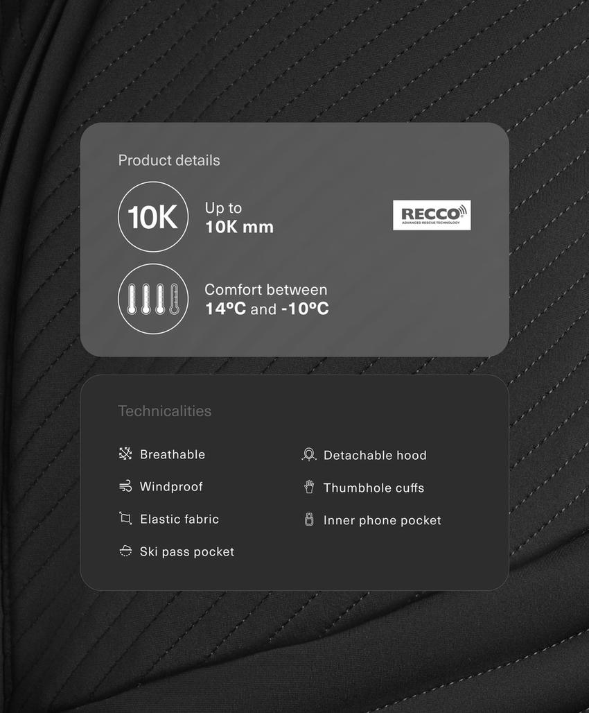 Эластичный приталенный комбинезон SKI из водостойкой ткани