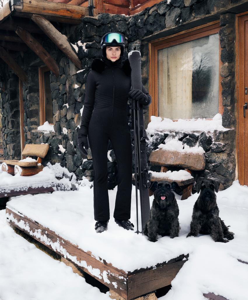 Эластичный приталенный комбинезон SKI из водостойкой ткани