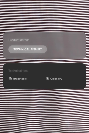 Лонгслив в полоску из высокотехнологичной ткани- Заказать в России