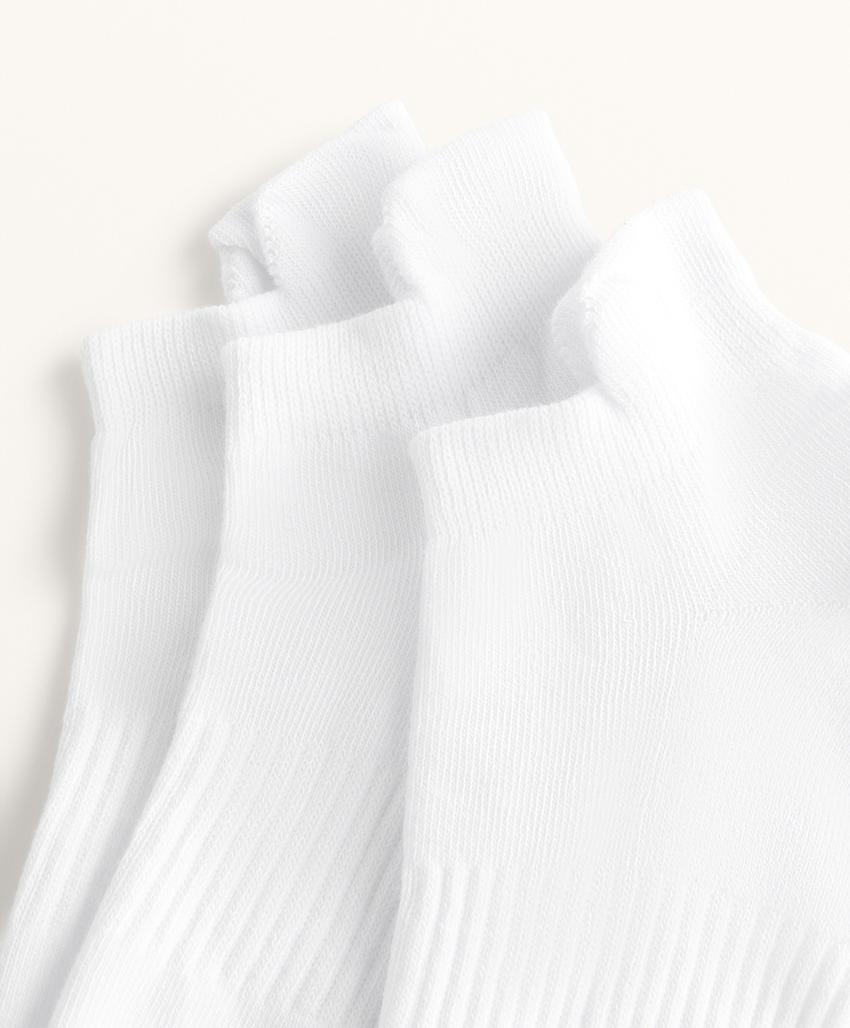 Носки-сникеры из хлопкового смесового материала с пяткой-табой, 3 пары