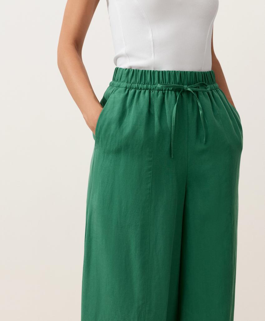 Шаровидные брюки из смеси лиоцелла и льна с швами