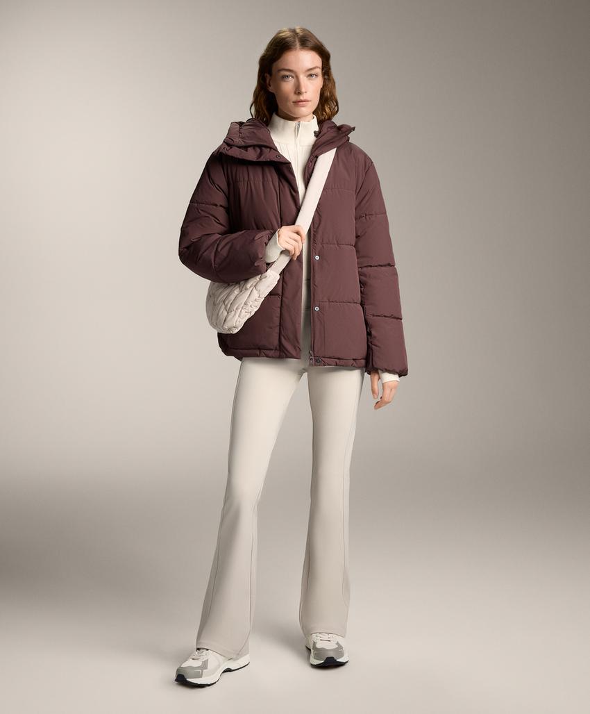 Теплые брюки клеш с высокой посадкой и карманами