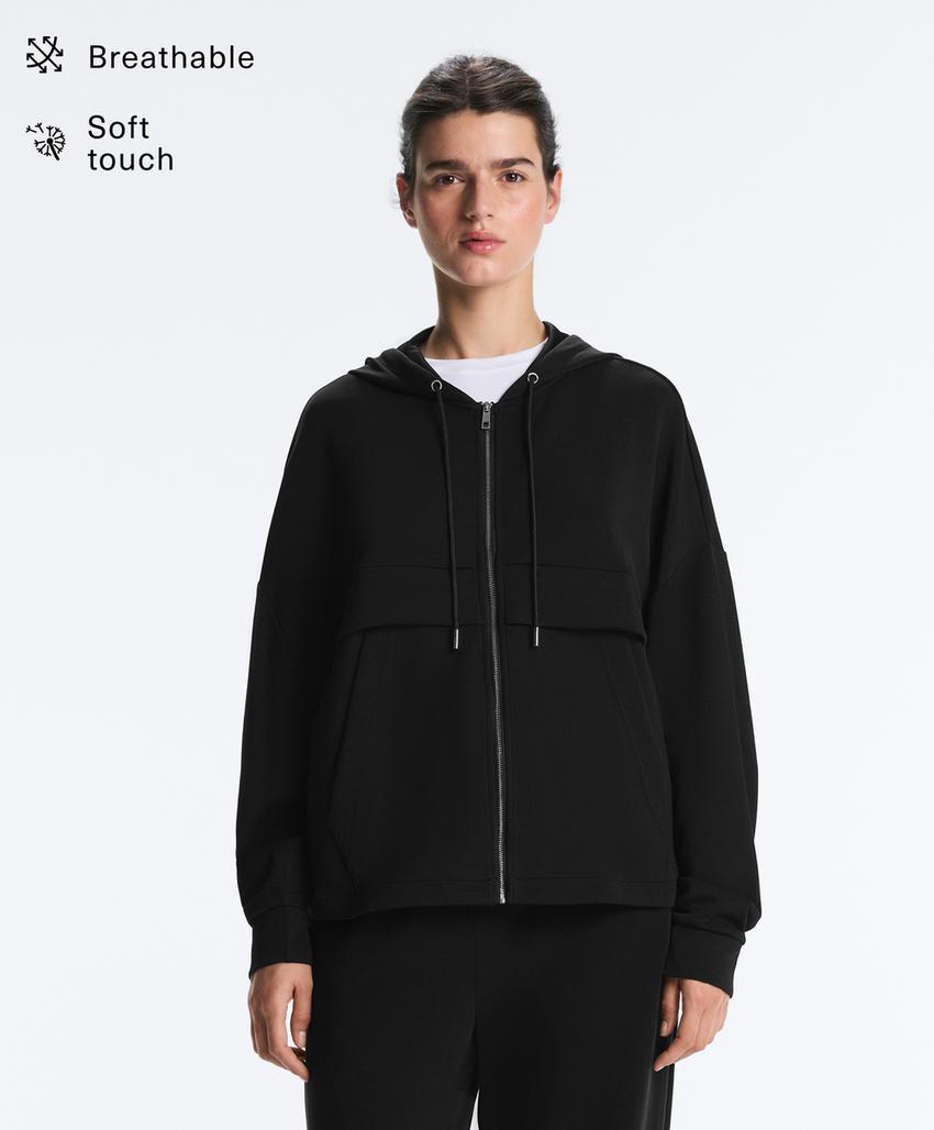 Толстовка с молнией из мягкого модала