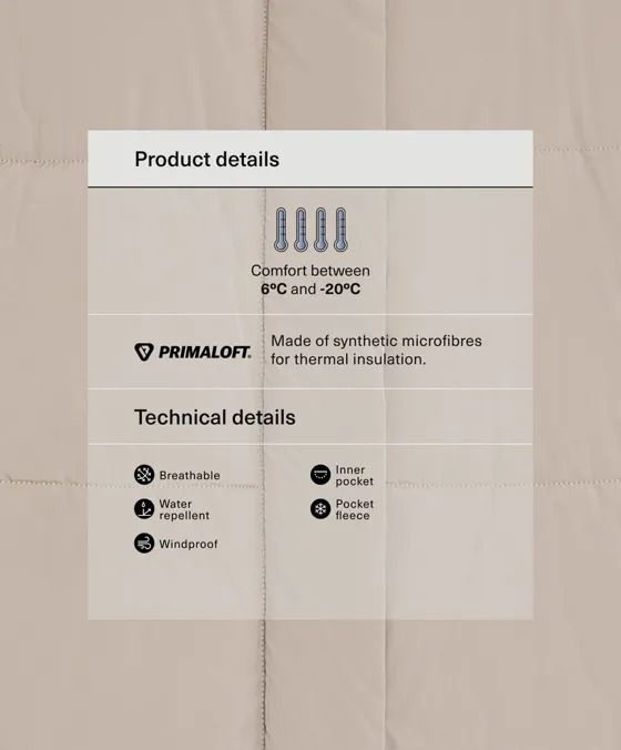 Водоотталкивающая утепленная куртка Primaloft®