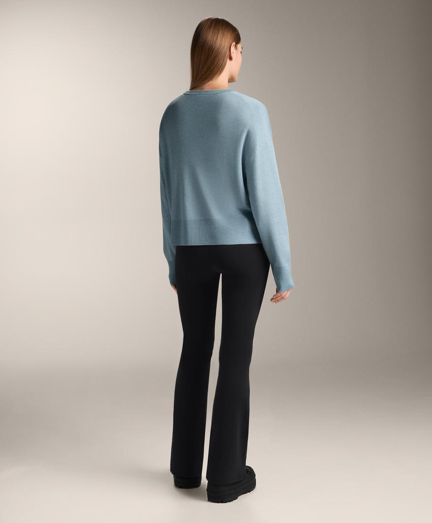 Свитер с круглым вырезом, 10% кашемир