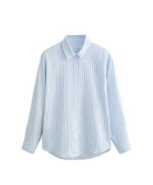 Рубашка в полоску обычного кроя- Заказать в России