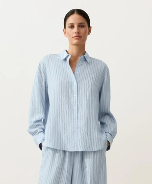 Рубашка в полоску обычного кроя- Заказать в России