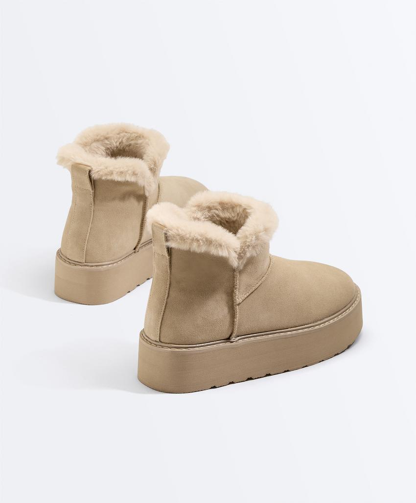 Кожаные платформенные ботинки