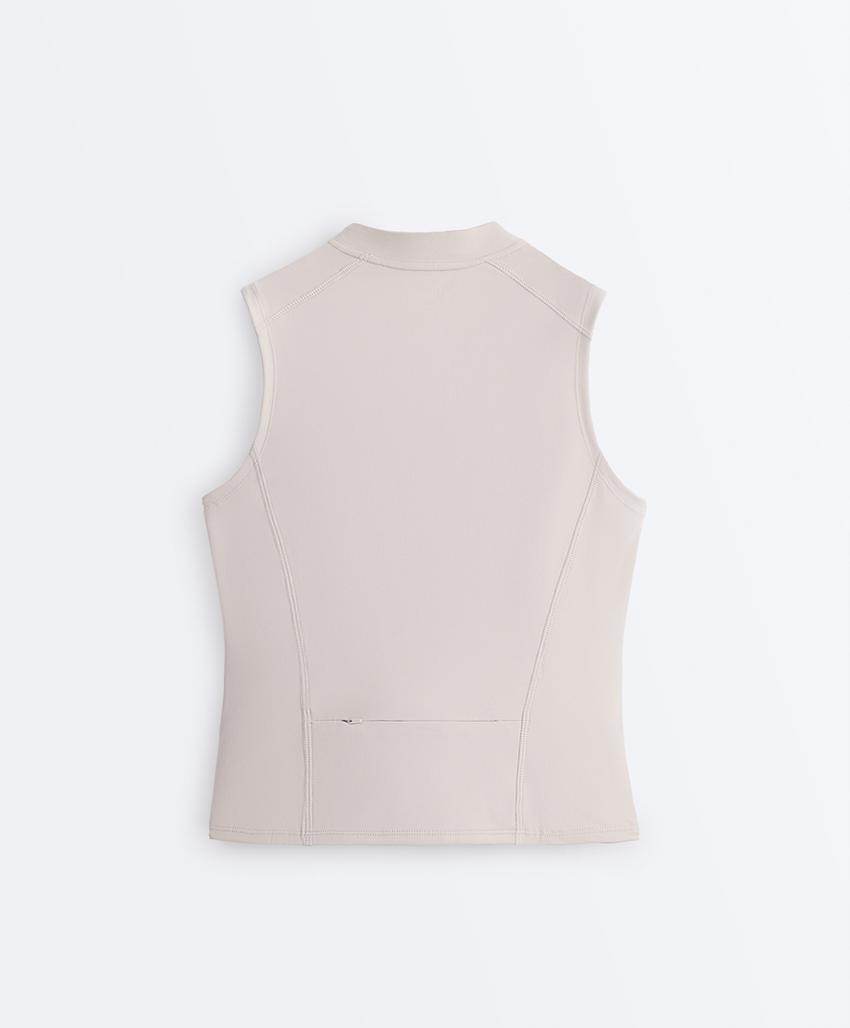 Футболка на молнии без рукавов