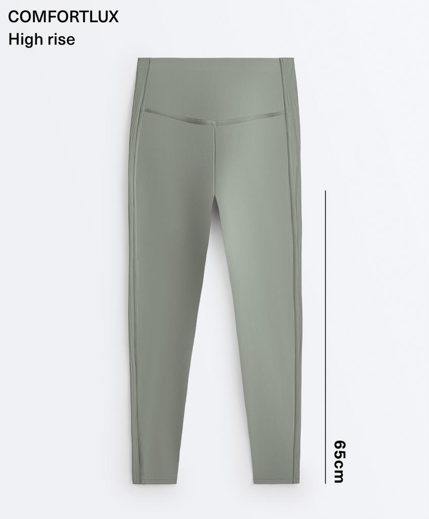 Леггинсы с высокой посадкой до щиколотки из ребристого материала comfortlux