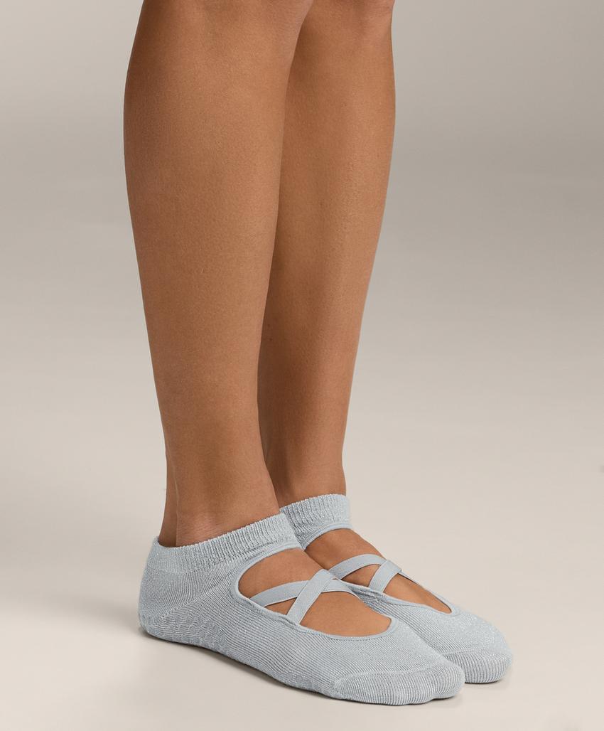 Носки для йоги и пилатес из хлопково-вискозного микса с перекрещивающимися ремнями (2 пары)