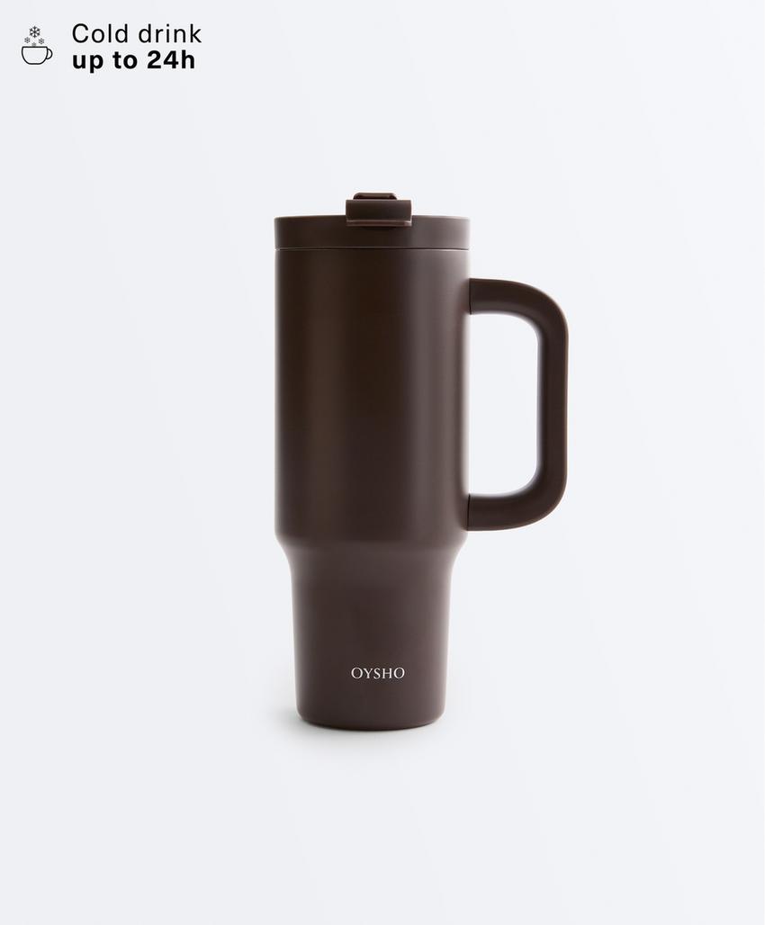 Garrafa-caneca com pega