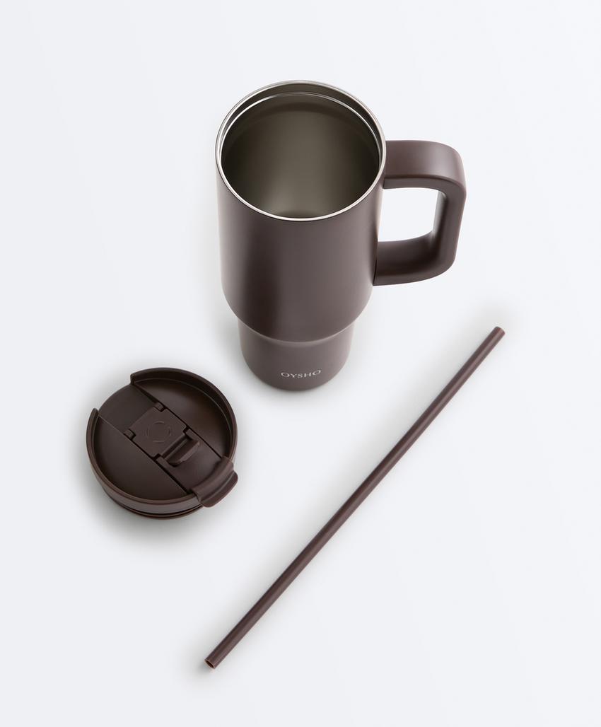 Garrafa-caneca com pega